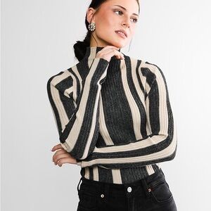 Red by BKE Striped Mock Neck Sweater XL